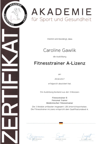 Betten Ranck Caroline Gawlik Fitnesstrainer A-Lizenz